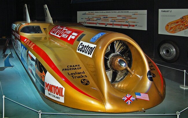 Thrust 2 в Музее транспорта Ковентри. 2011 год. Фото авторское, из личного архива.