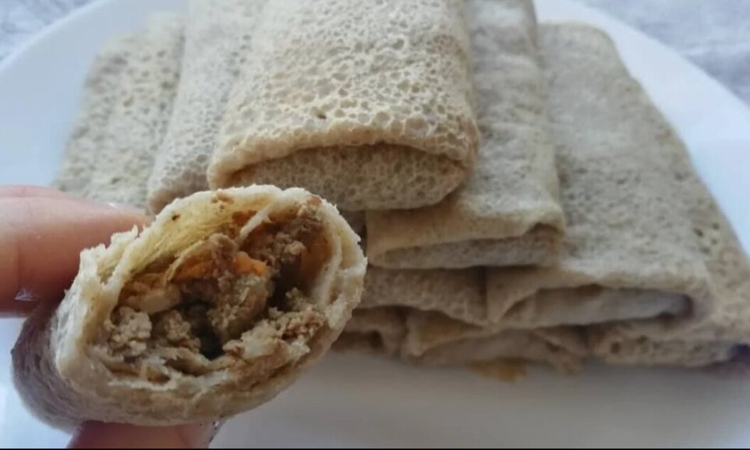 Блины из муки зеленой гречки