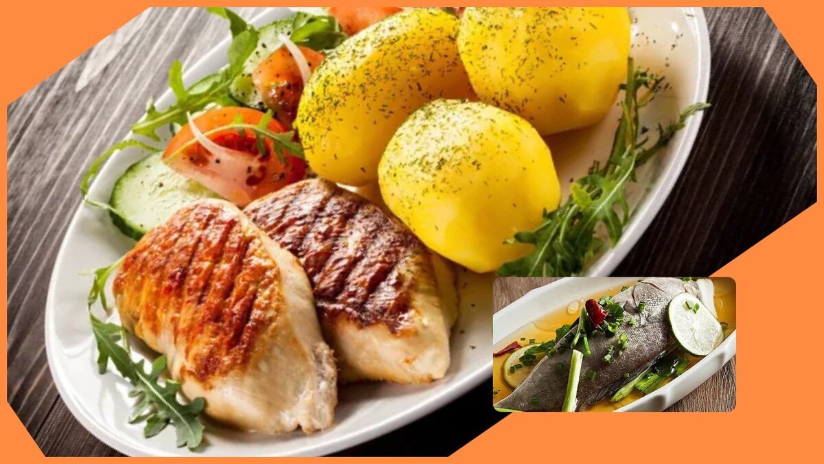 тарелка с едой