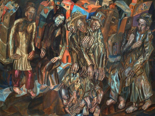 П.Н. Филонов «Перерождение интеллигента» (Перерождение человека), 1914–1915 © ГРМ