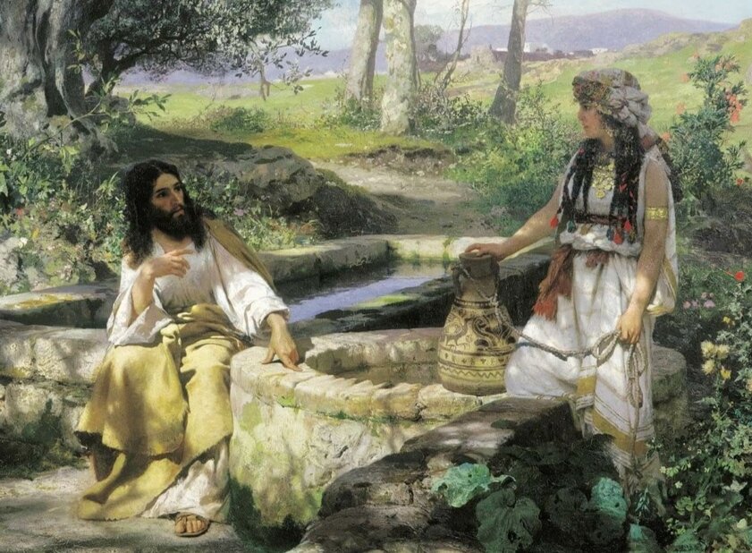 Г. Семирадский, Фрагмент картины Хритос и самаритянка.