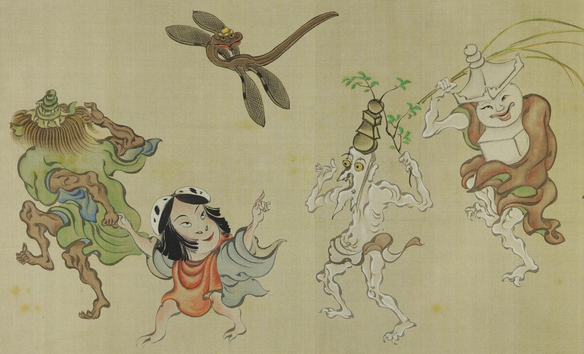 Тоса Мицунобу (1434-1525). "Ночной парад демонов". Копия свитка, сделанная около 1800 года.