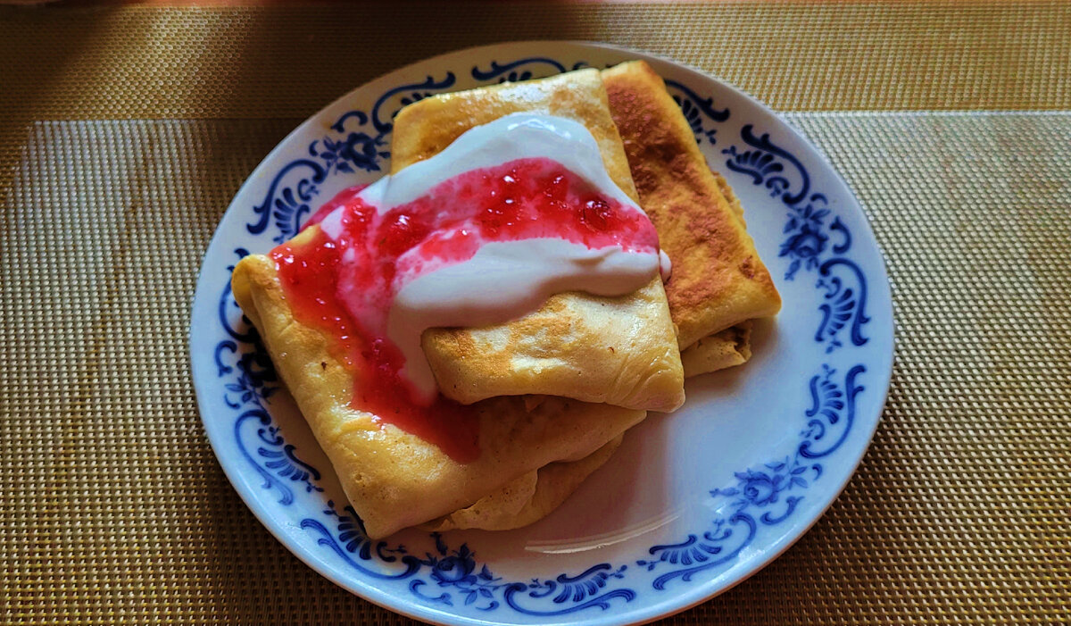Мои блины с творожной начинкой
