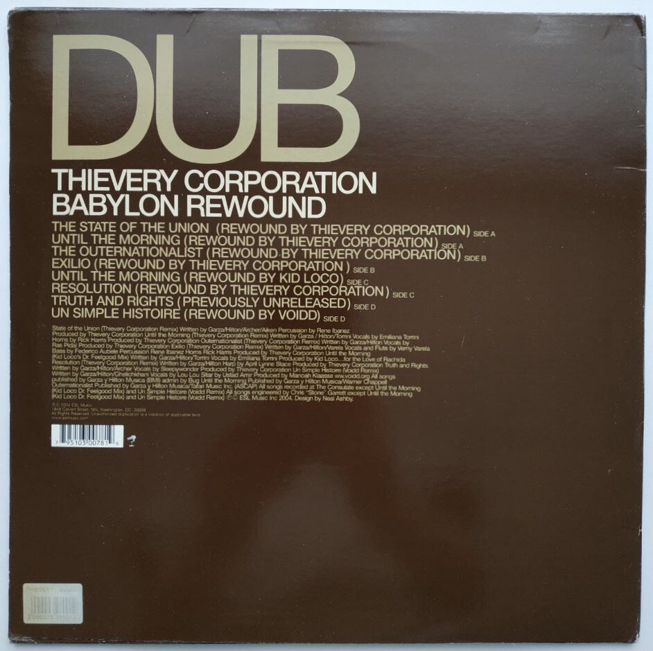 Thievery Corporation – Babylon Rewound (винил 2LP) 2005, US 