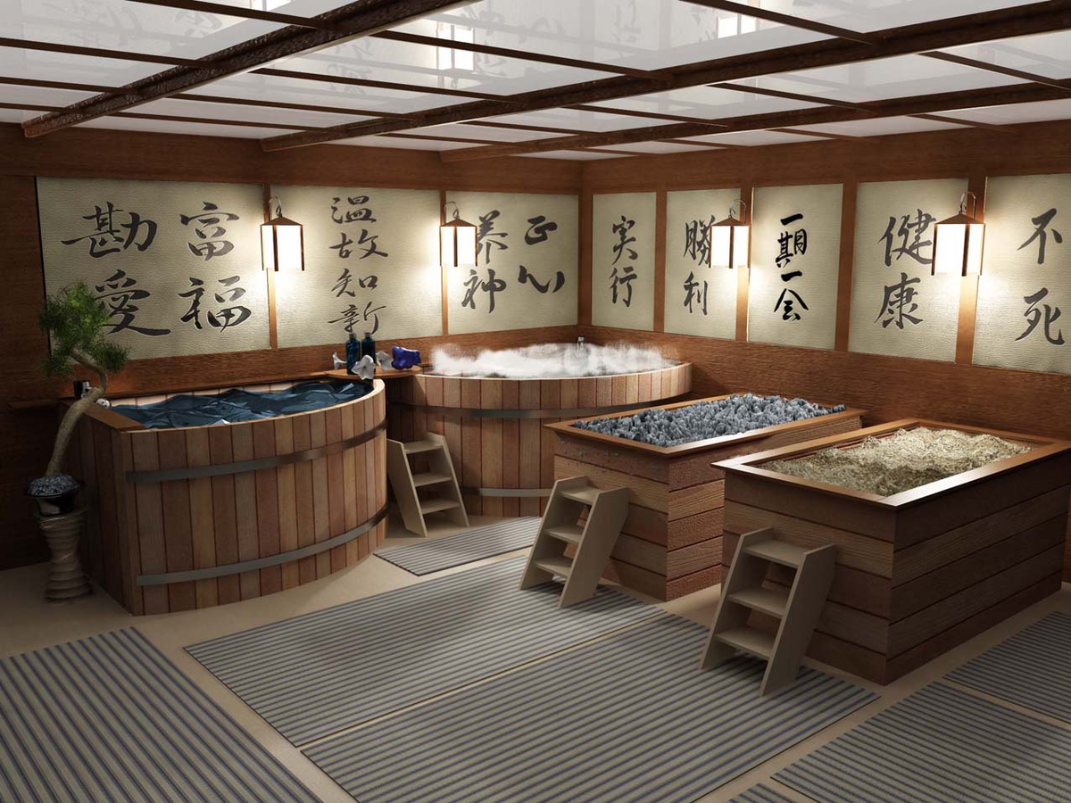  Религия в Японии всегда тесно была связана с купанием. Для японцев посещение бани является неким религиозным обрядом или традицией.-2