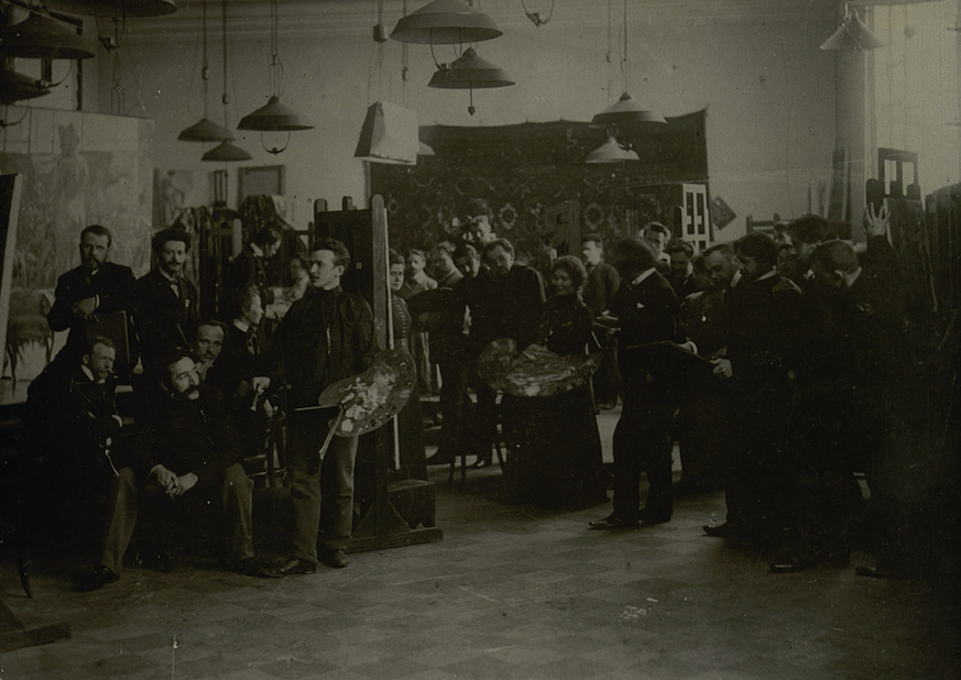 Неизвестный фотограф. Живописная мастерская профессора живописи И. Е. Репина. 1894–1907. Научно-исследовательский музей при Российской академии художеств  / Новый Иерусалим