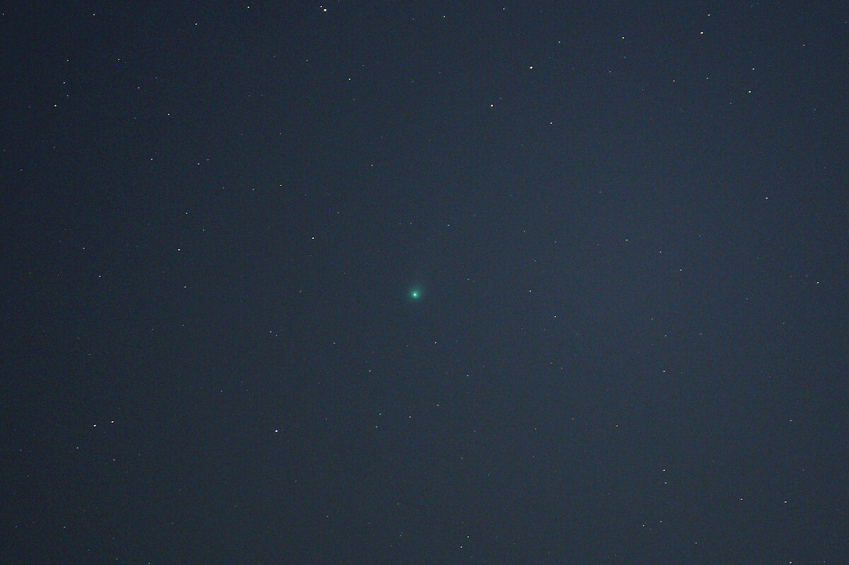 Комета 12P/Понса-Брукса на вечернем небе Московской области 10 марта 2024 года, фото автора 