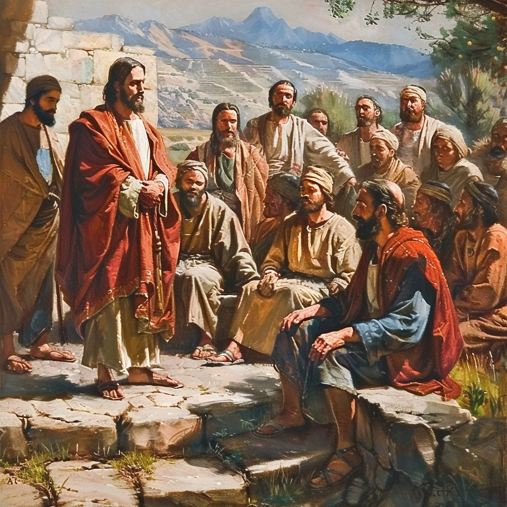 Иллюстрация: Иисус и ученики