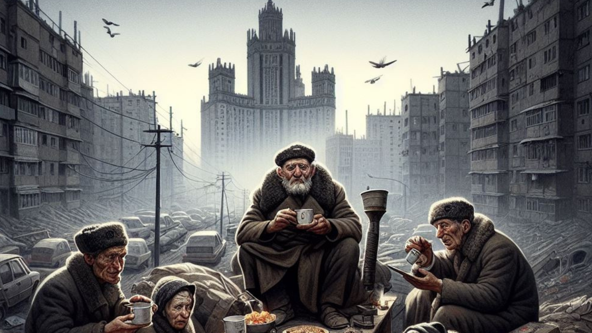 Народ и баре в высотках.