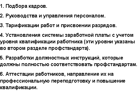 Применение профессионального стандарта