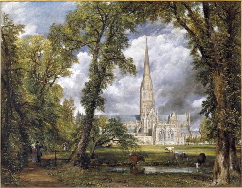 Джон Констебл «Вид на собор в Солсбери из епископского сада», 1823 г. Музей Виктории и Альберта в Лондоне