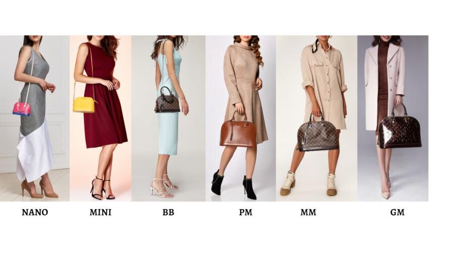 Размеры сумки Alma Louis Vuitton 