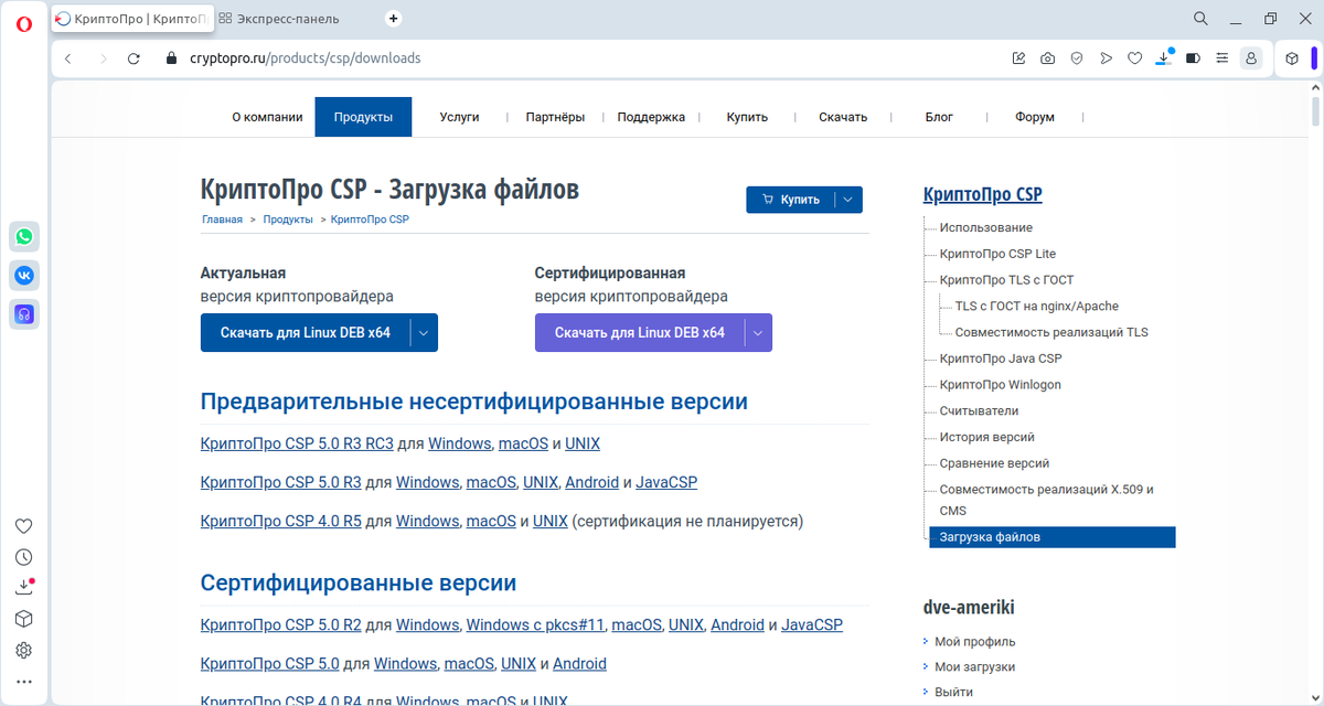 КриптоПро CSP сам определяет систему