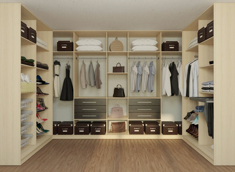 гардеробные лдсп по размерам