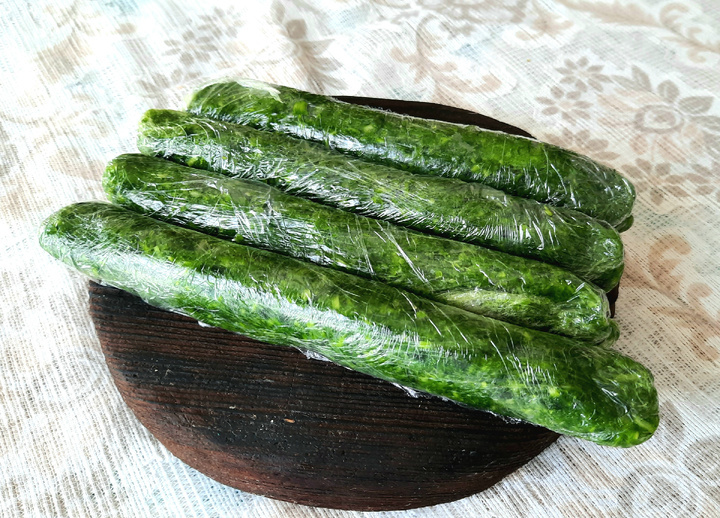 Фото автора. Замороженная зелень.