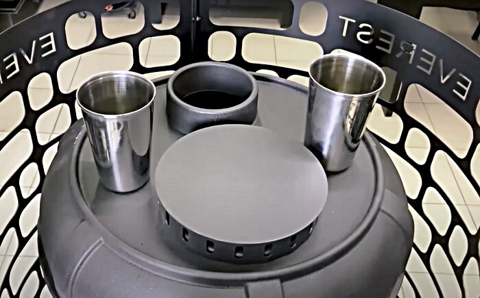 Корпус и сетка печи Эверест Steam Master чугун круглой формы