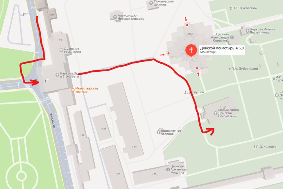 Схема как найти могилу Чаадаева