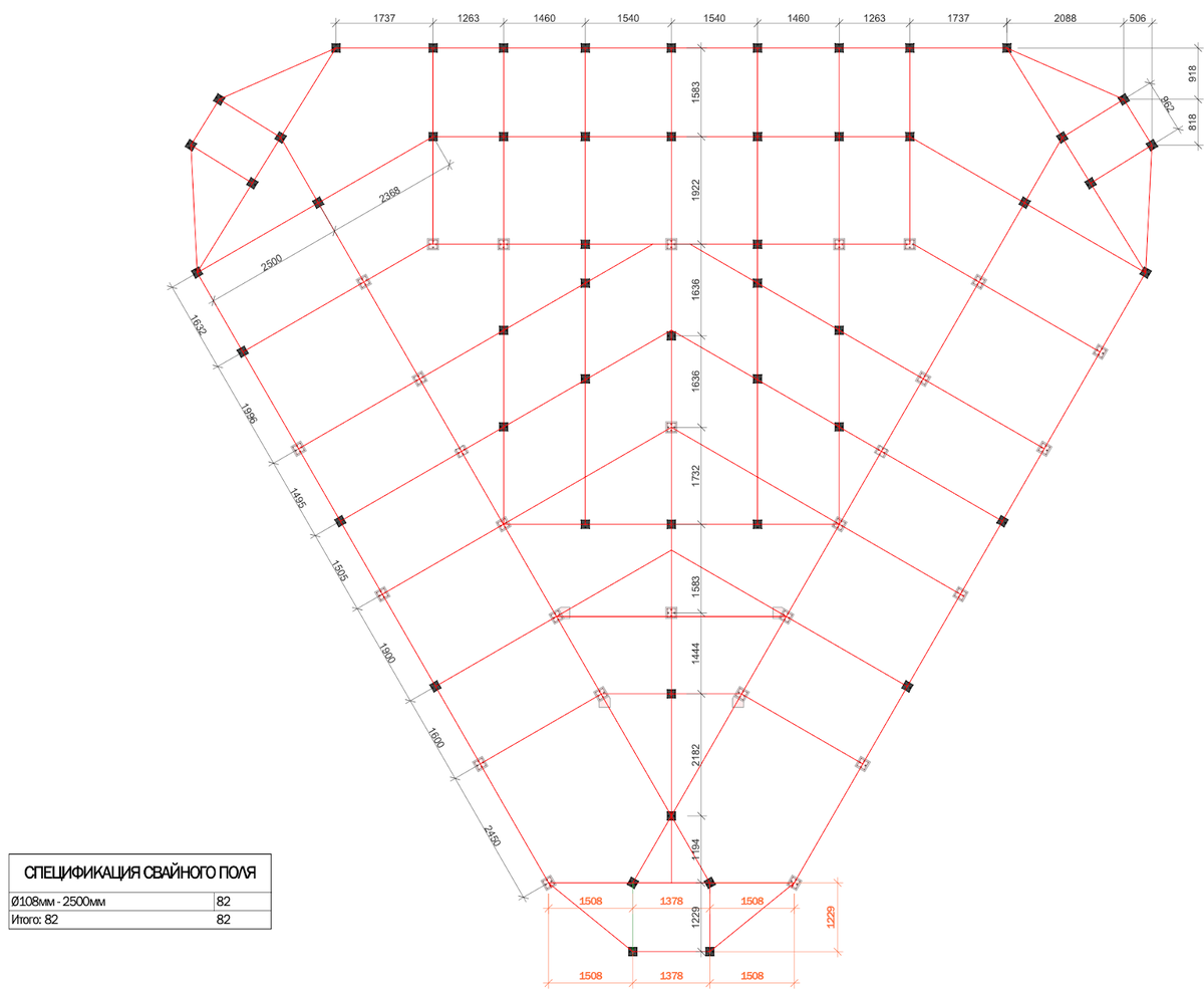План свайного поля