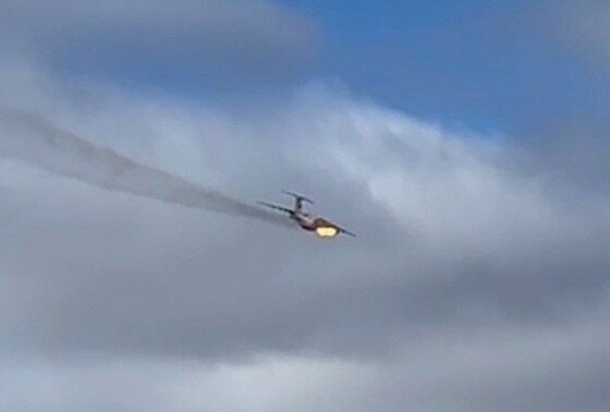    Момент падения Ил-76 в Ивановской области