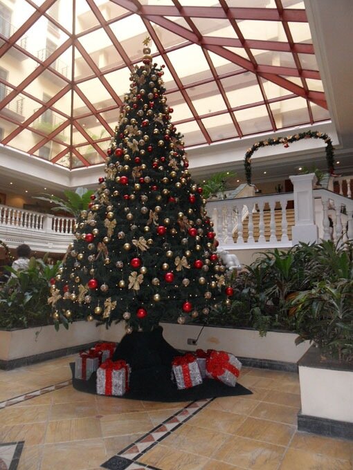 Елка в Hotel Parque Central, куда я ездила за интернетом