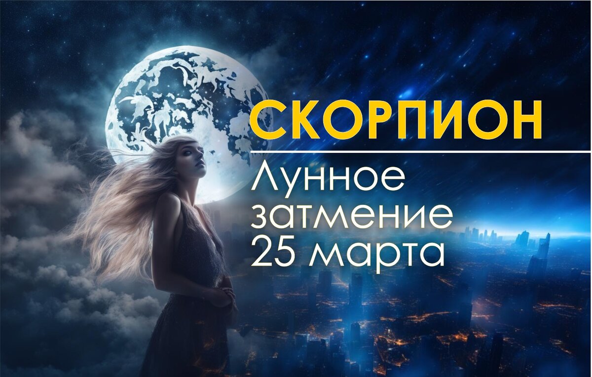 Скорпион. Что предскажет Лунное затмение 25 марта 2024 | Астроклик | Дзен