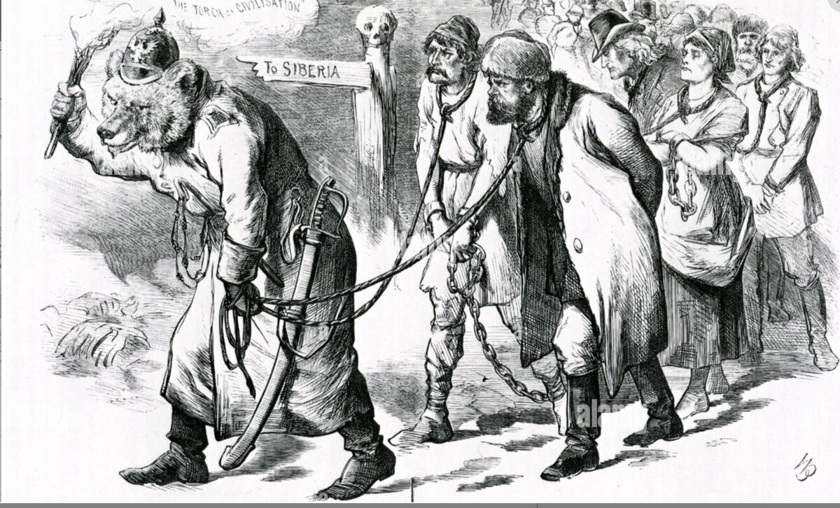 Карикатура на Россию XIX в.