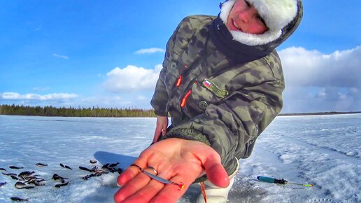 На этом озере куча рыбы. Клюет как из пулемета. Пробую новые блесны Russian fishing