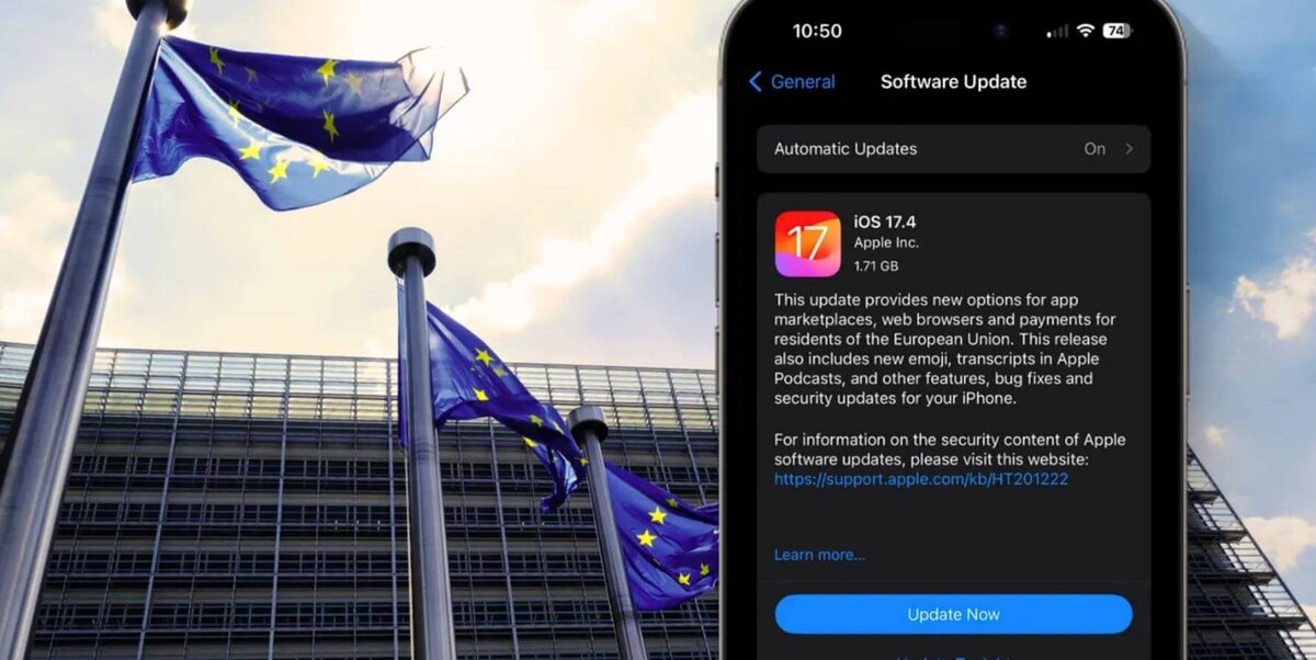    Apple добавит в iOS 17.4 возможность скачивать приложения с сайта