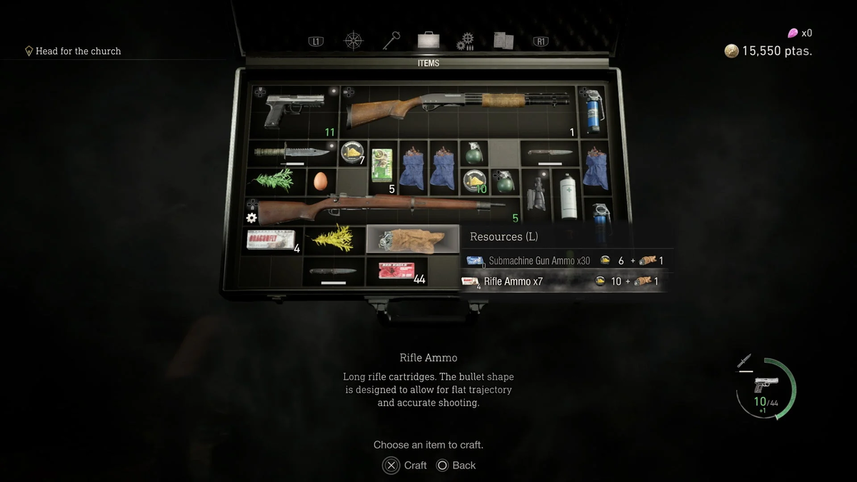 Инвентарь в Resident Evil 4 Remake 