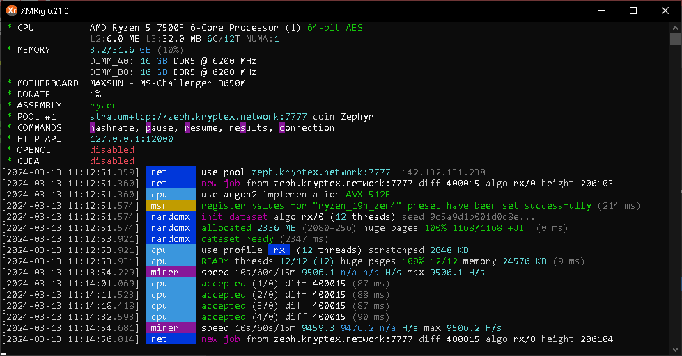 Тесты проходили на открытом стенде для замера производительности в RandomX и постоянной нагрузки OCCT. 4225mhz = 0.85v
4500mhz = 0.9v
4700mhz = 0.97v похожий результат на 7700
4875mhz = 1.-9