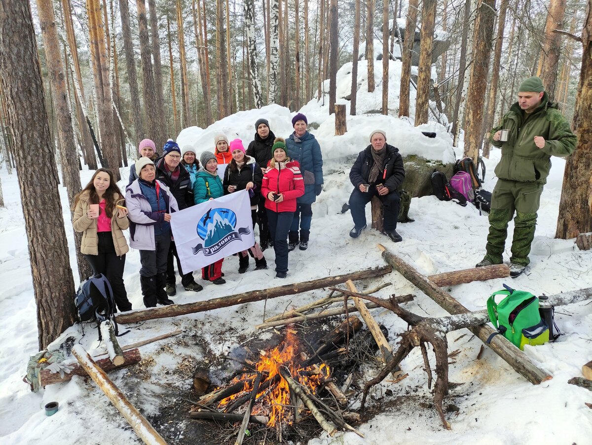 Участники похода на Кедровом острове