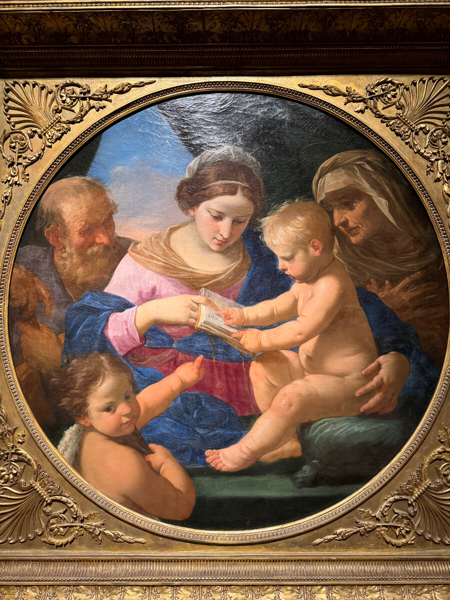 Симоне Кантарини Святое семейство с маленьким Иоанном Крестителем и святой Елизаветой. 1645-1648