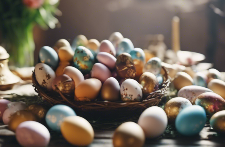 Яйца красили в разные цвета