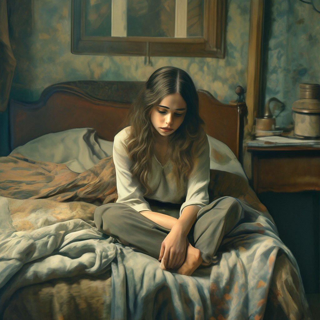 С трудом взяв себя в руки, она села на кровать, пронзительно скрипнувшую. 