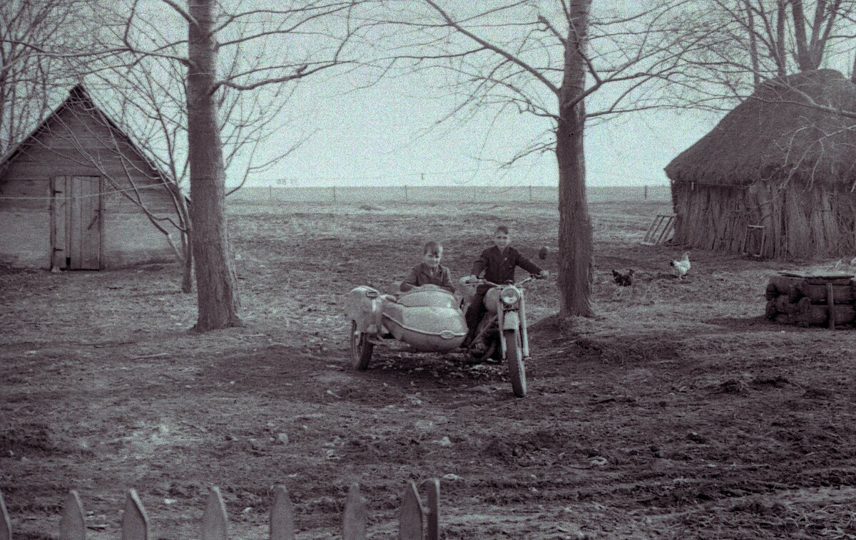 "Верхний" огород а за ним поле. Срава рыга - сарай где хранили сено. 