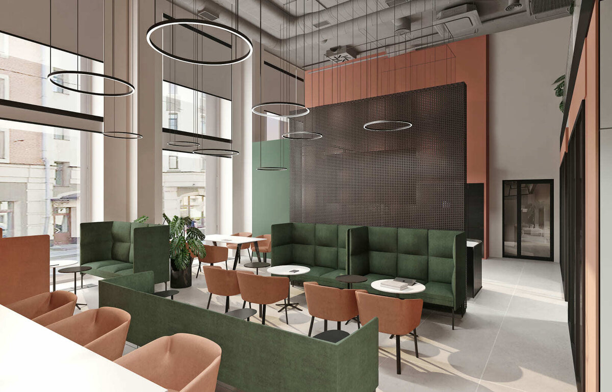 Рендер бизнес-гостиной Multispace Pravda