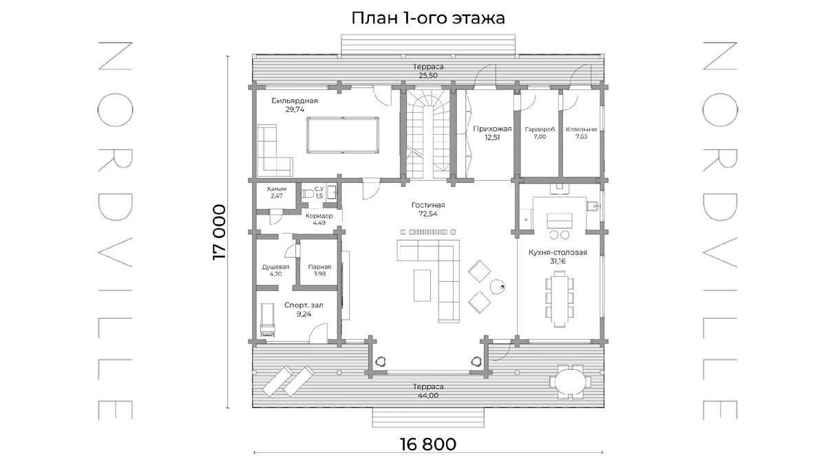 Сегодня мы презентуем Вам новый проект дома из клееного бруса. Встречайте –  проект «Верона». | Nordville – строительство домов из клееного бруса | Дзен