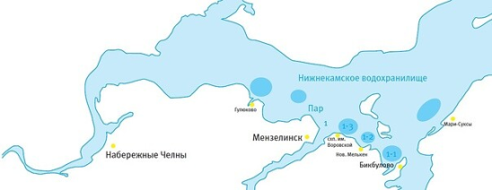 Карта глубин набережные челны