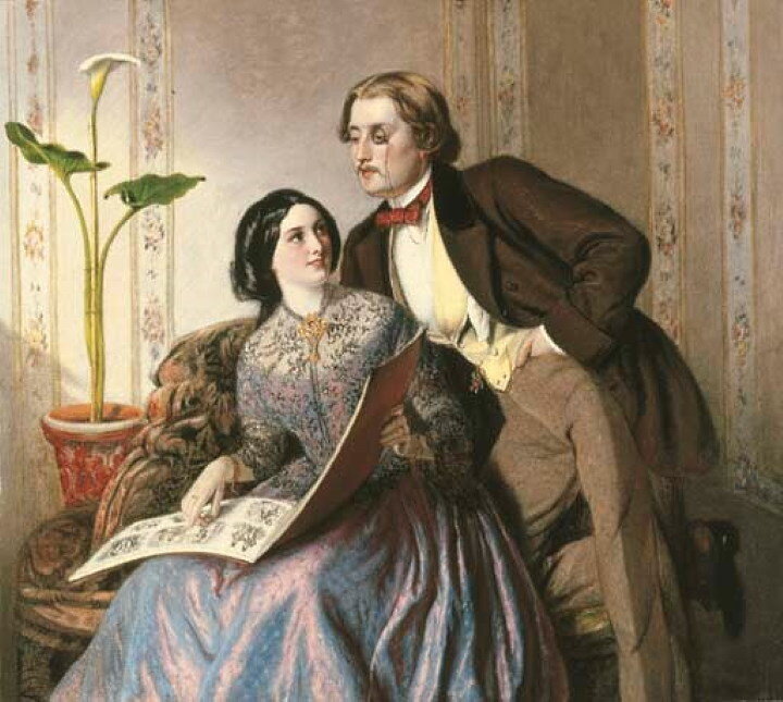 «Модная пара» Ребекки Соломон (ок. 1856 г.) / Источник: © Christie's (2024) https://www.christies.com/en/lot/lot-4051944