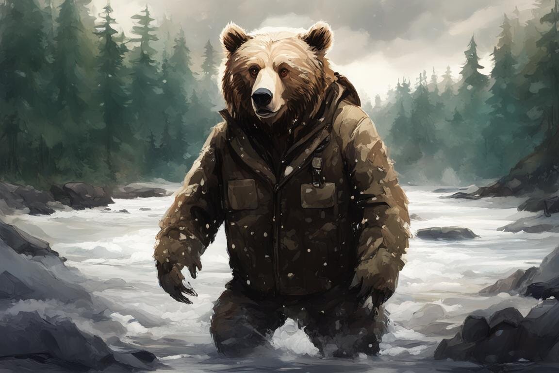 Медведь - хозяин леса. Нейросеть Kandinsky 3.0.