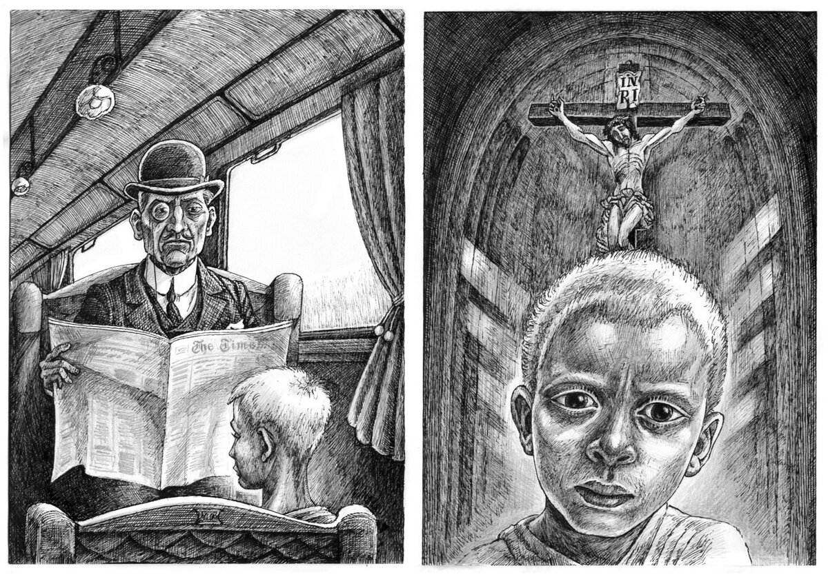 Иван Иванов. Иллюстрации к роману Олафа Стэплдона "Странный Джон". Изображение взято их открытых источников