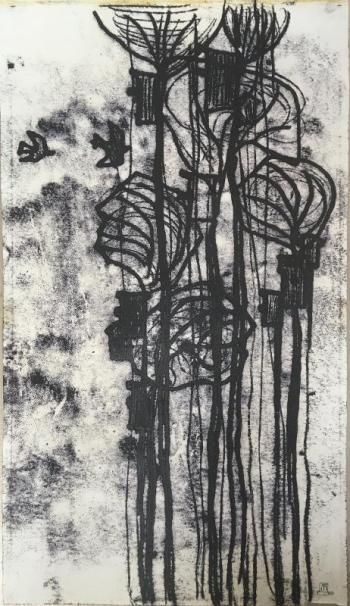 Накануне. 1970. Бумага, линогравюра