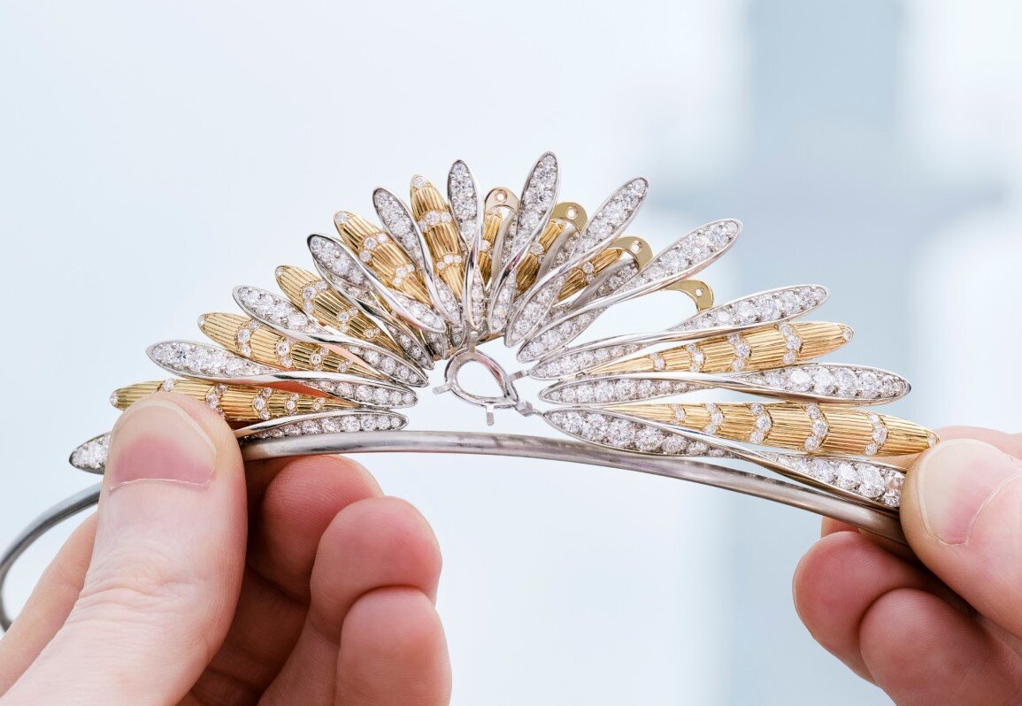 Ювелирная коллекция "В воздухе" от французского дома Шаме. Диадема. Процесс создания.