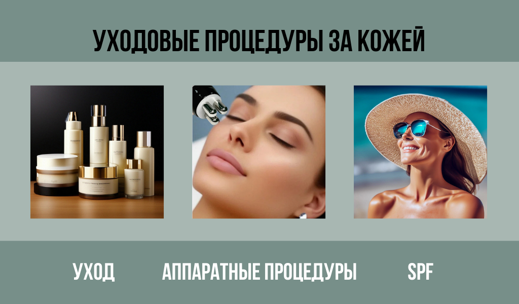 Аппаратные процедуры, SPF, уходовая косметика. 