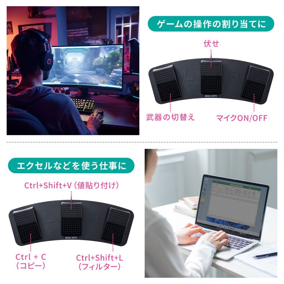 Где тут газ? Где тормоз? Их здесь нет. Но есть новый гаджет из Японии, который сделает работу на компьютере удобнее. Называется модель 400-MA179. И её назначение — научить тебя печатать при помощи ног.-3
