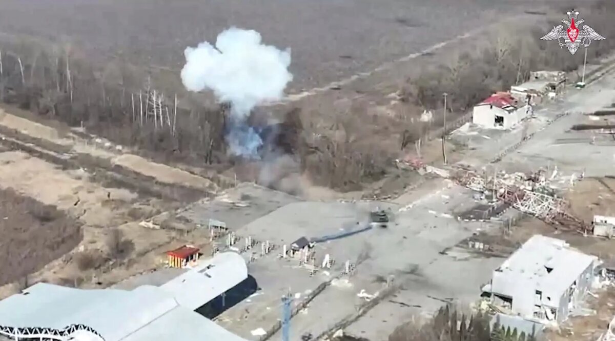 Уничтоженный Т-64 ВСУ на границе