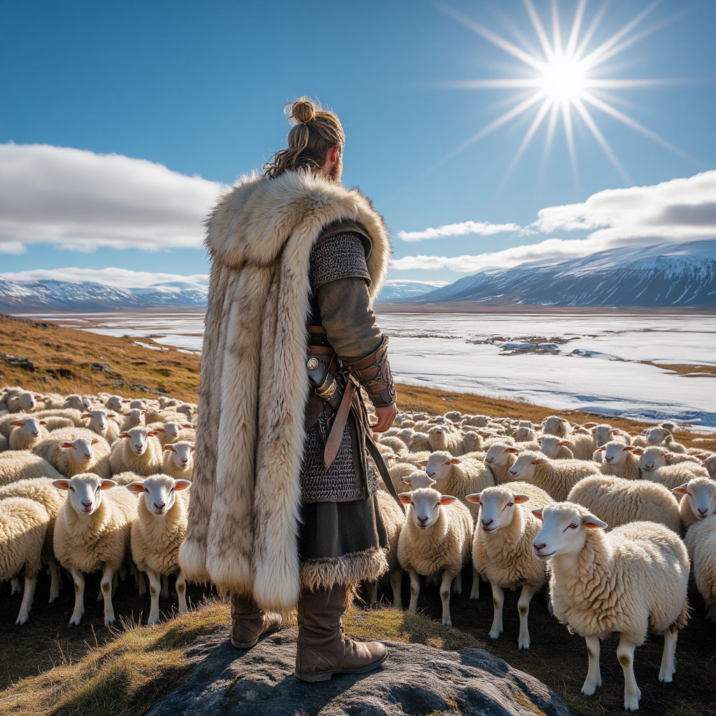 Овец от которых получают шерсть лопи в Исландию завезли Викинги и на данный момент их популяция превышает численность населения самой Исландии в три раза