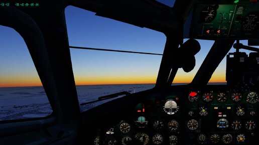 X-Plane 12. TU-134B-3. Landing