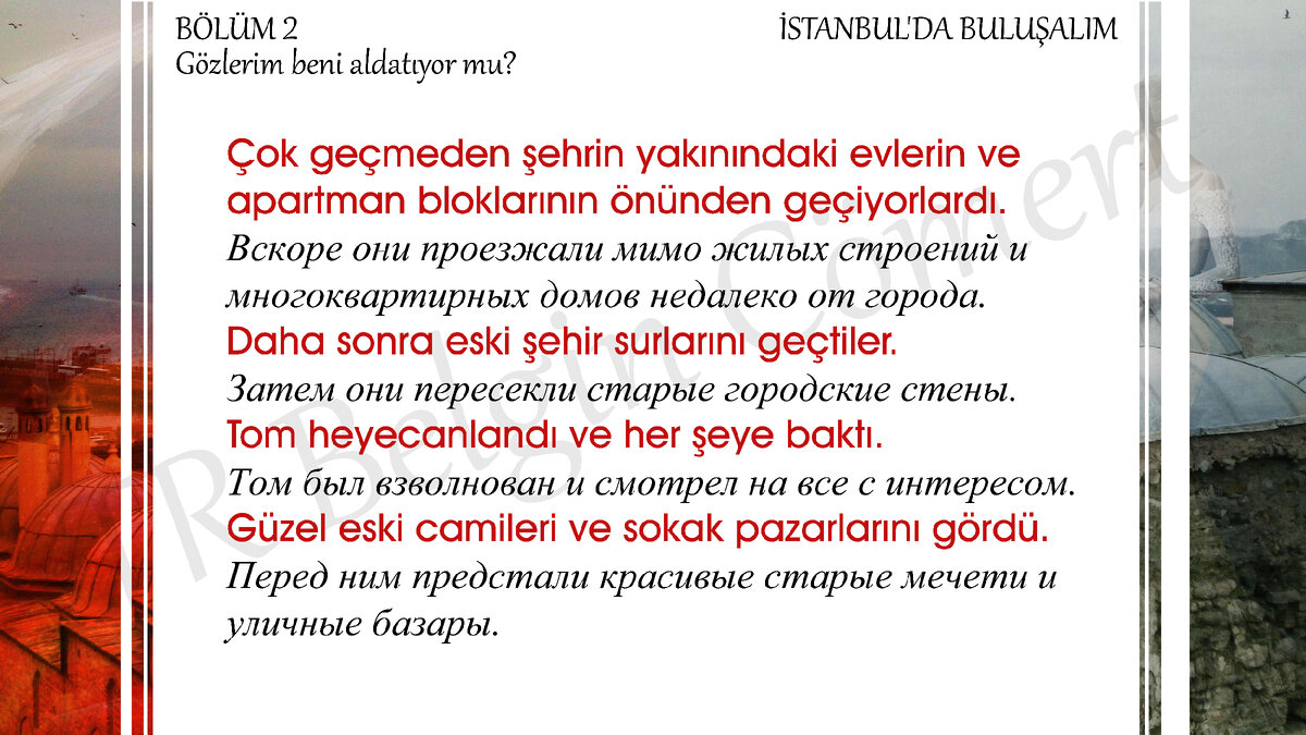 Чтение на Турецком: Встречай меня в Стамбуле. Глава 2 ... | TR Belgin  Cömert | Турецкий | Английский | Дзен