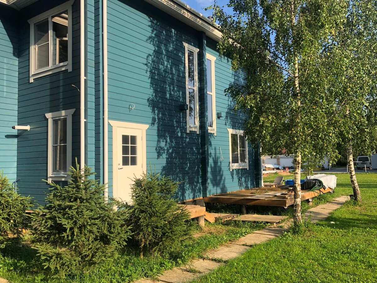 Как выбрать цвет для фасада деревянного дома? 🏡 Масло Osmo Landhausfarbe в цвете 2501 (Морская волна)